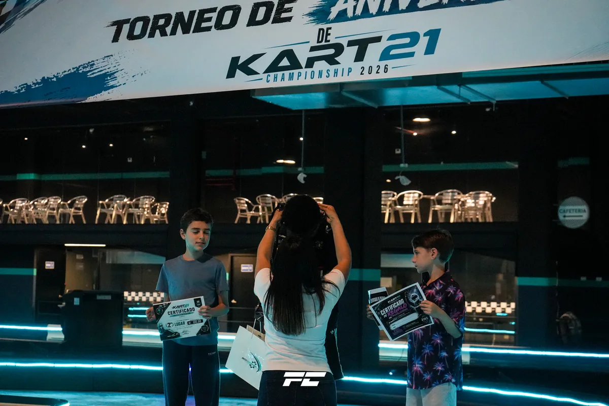 Entrega de premios a los ganadores en Kart21, Costa del Este